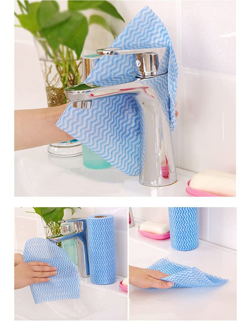 Reusable Super Absorbent Cleaning Wipes Kitchen Towel Roll