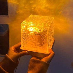 1. Rotating Water Ripple Night Light Aura Lamp