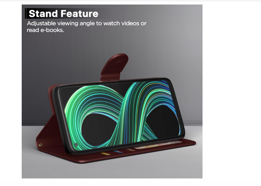 Realme 8 5G Premium Leather Flip Cover | Wallet Case with Card Slots | Magnetic Lock & Stand Feature