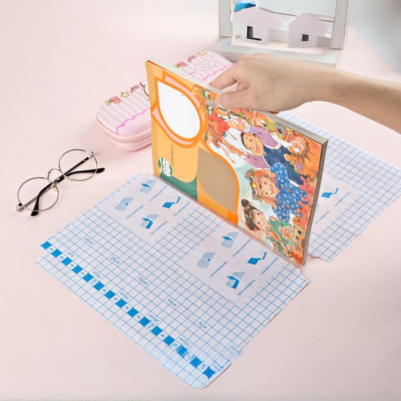 Self-adhesive transparent protective book cover (Pack of 50)