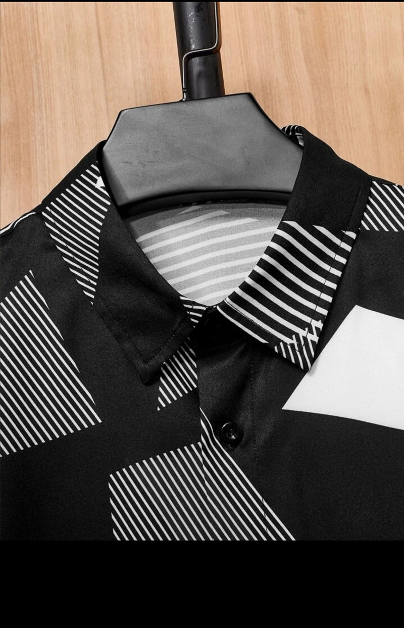 Short Sleeve Shirt Pattern Beach Male Shirts