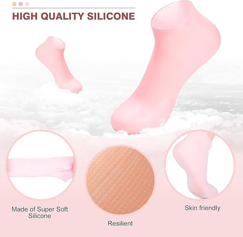 Silicon Socks Heel for Crack (1 Pair) Spa Gel Socks for Women and Men