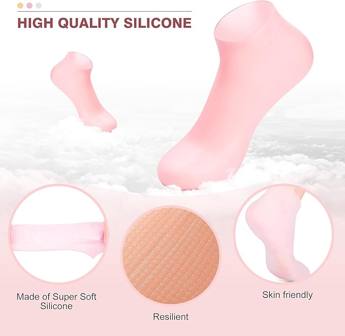 Silicon Socks Heel for Crack (1 Pair) Spa Gel Socks for Women and Men