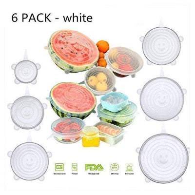 Silicone Lids Stretchable Cover ( Pack of 6 )