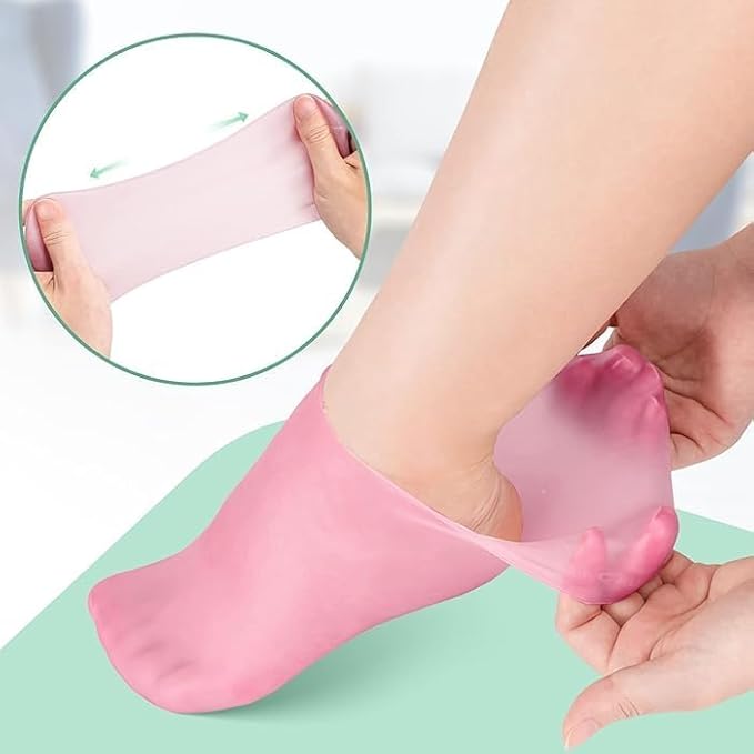 Silicone Moisturizing Socks for Dry Cracked Feet Women