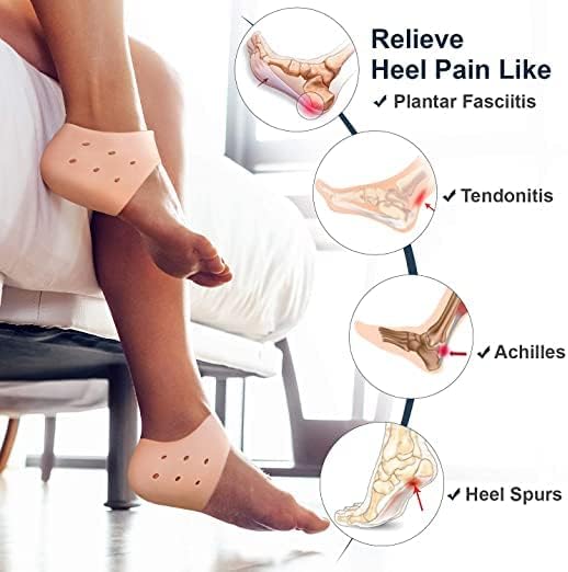 Skin and cream New Anti Crack Silicone Gel Heel, Size: Free