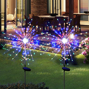 1. Solar Firework Lights 2 Pack 120 LED Outdoor Solar Garden Lights