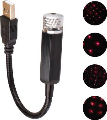 Star Lamp USB Car Star Ceiling Light Sky Projection Lamp (Red)
