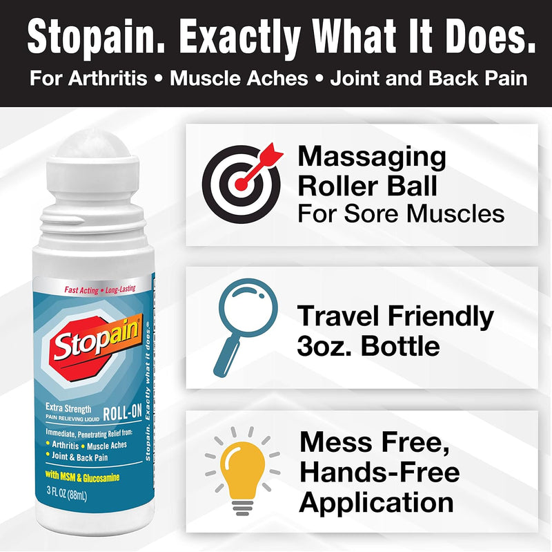 Stopain Extra Strength Roll-On 3 oz (Pack of 1)