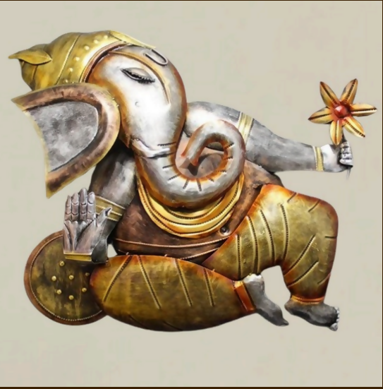 Premium Artistic Ganesha Wall Decor | Modern Metal Lord Ganesha Wall Hanging for Living Room & Home Decoration