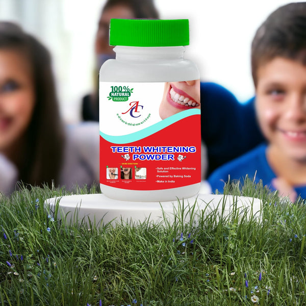 Natural Teeth Whitening Powder for Stain & Plaque Removal – Herbal Tooth Powder for Brighter, Cleaner & Healthier Teeth.