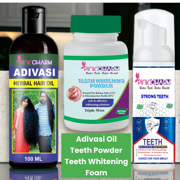 Natural Teeth Whitening Powder for Stain & Plaque Removal – Herbal Tooth Powder for Brighter, Cleaner Teeth