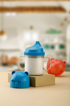 1. Unbreakable Sippy Cup Plastic Sipper Cup with Double Handle