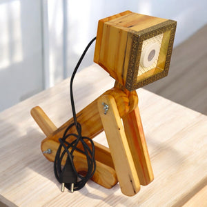 1. Unique Wooden Decorative Lamp
