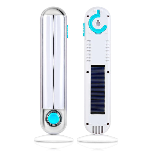 USB Rechargeable 2 Tube LED Light with Solar Energy and Portable Home