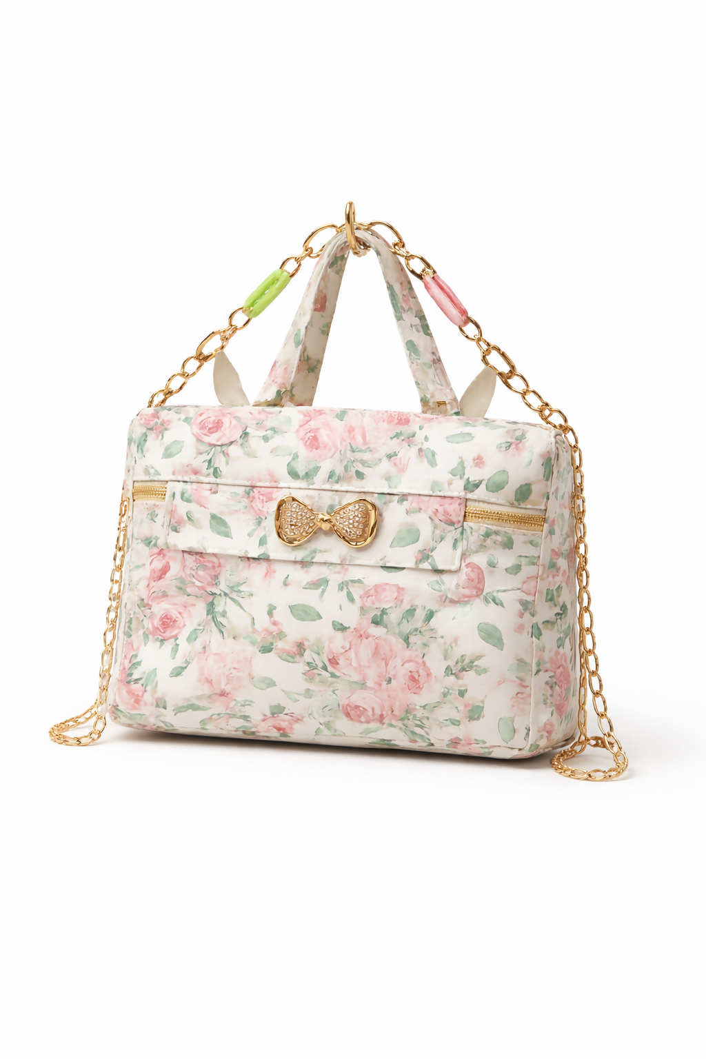 Women's Floral Print Handbag | Premium Fashion Shoulder Bag | Stylish Rose Pattern Ladies Handbag