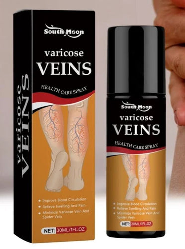Varicose Veins Spray – Natural Herbal Formula for Fast Relief from Spider Veins, Leg Pain, Swelling & Poor Blood Circulation – Cooling Vein Care Treatment (Pack of 1)