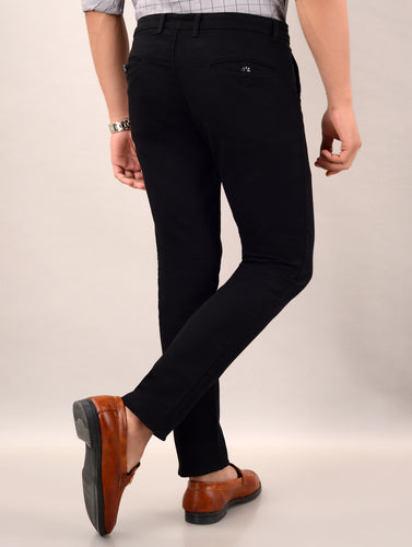 Men's Slim Fit Casual Trouser- Black (SIZE- 30,32,34,36)