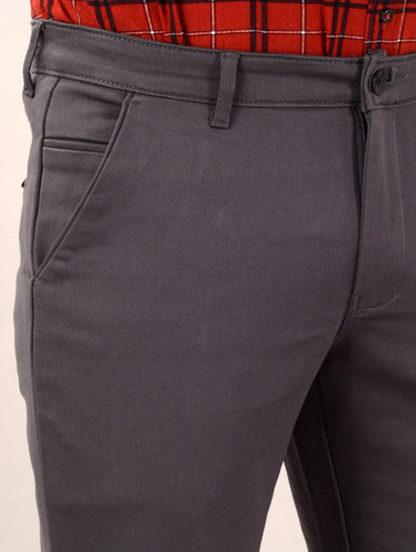 Men's Slim Fit Casual Trouser- Grey (SIZE-30,32,34,36)
