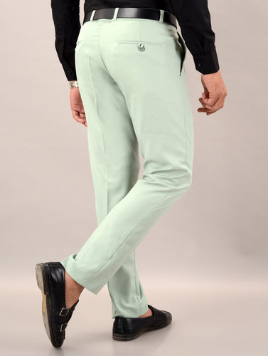 Pista Solid Mid-Rise Stretchable Men's Formal Trousers