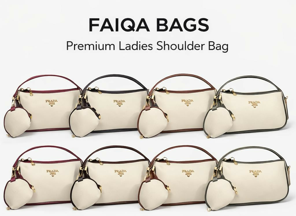 Premium Ladies Shoulder Bag with Heart Coin Pouch