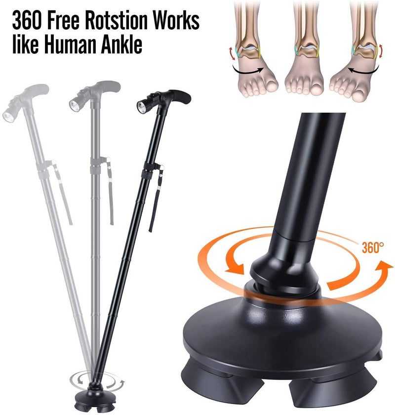 Walking Stick Collapsible with Led Light