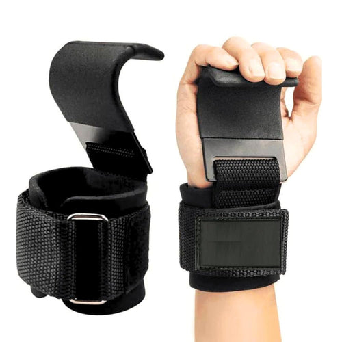 Weight Lifting Rod Hooks Wrist Support (Pair of 1)