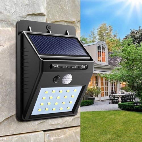 Wireless LED Solar Outdoor Lights with Dark Detect Motion Sensor, On/Off Button