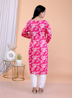 1. Woman Kurti Set Pink
