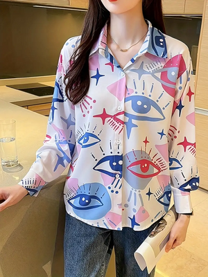 1. Women Regular Fit Striped Casual Shirt