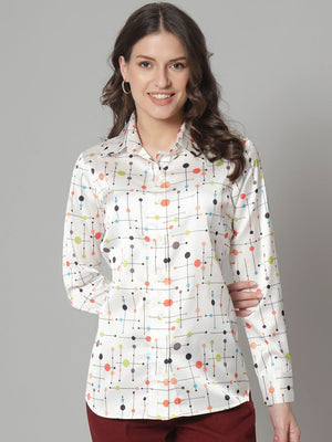1. Women Printed Regular Fit Shirt with Full Sleeves