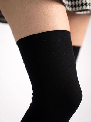 1. Women's Nylon spandex Charcoal Thigh High Stockings