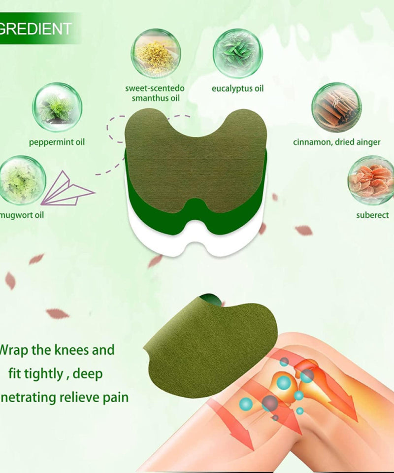 Wormwood Moxibustion Joint Pain Relief Patches – Herbal Self Heating Therapy Patch for Knee, Back, Shoulder & Muscle Pain (Pack of 1)